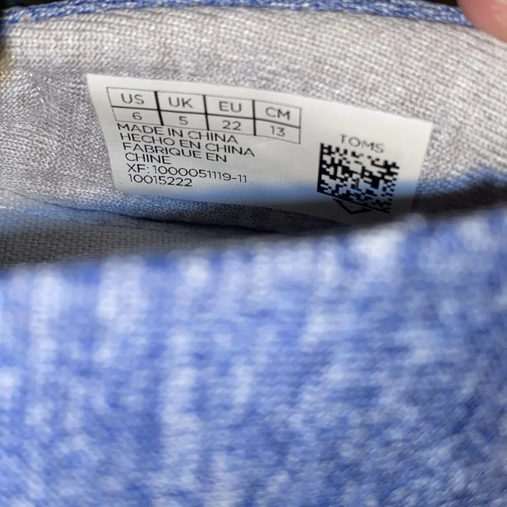 Toms Luca Mint Multi Repreve Melange Knit Shoes for Kids - Picture 7 of 7